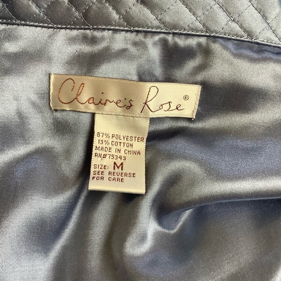 Claire's Rosie Silky Blue Floral Pajama Set - Picture 6 of 10